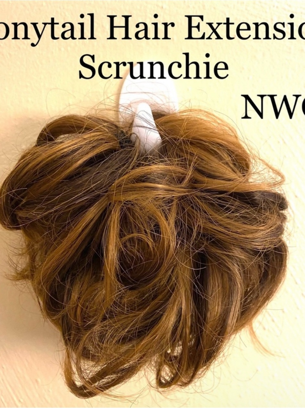 5/$15💥 Dark Brown with Highlights Hair Extension Ponytail Scrunchie Wig